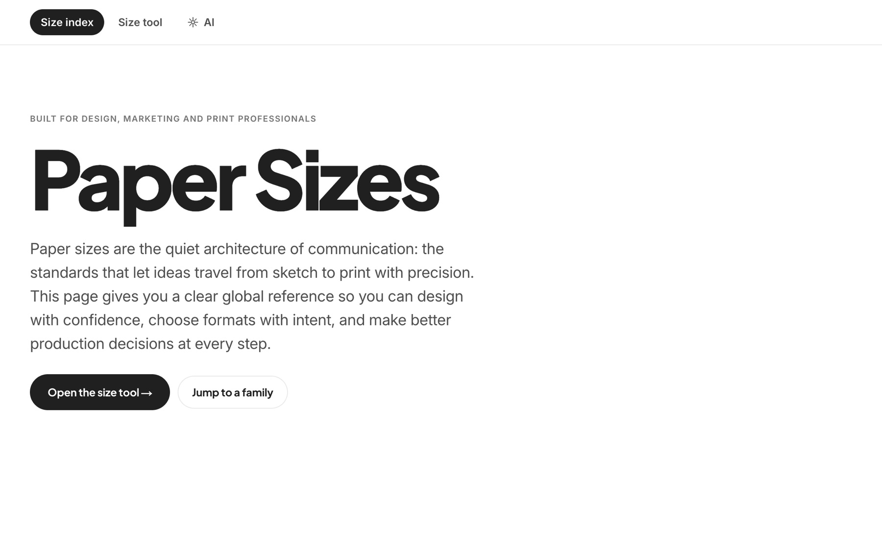 Paper Atlas: Paper Sizes, a global reference built for design, marketing and print professionals